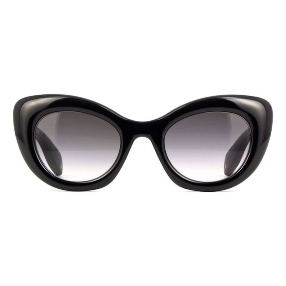 New ALEXANDER MCQUEEN Black Cat Eye AM0403S 001 Sunglasses Women - Picture 2 of 4